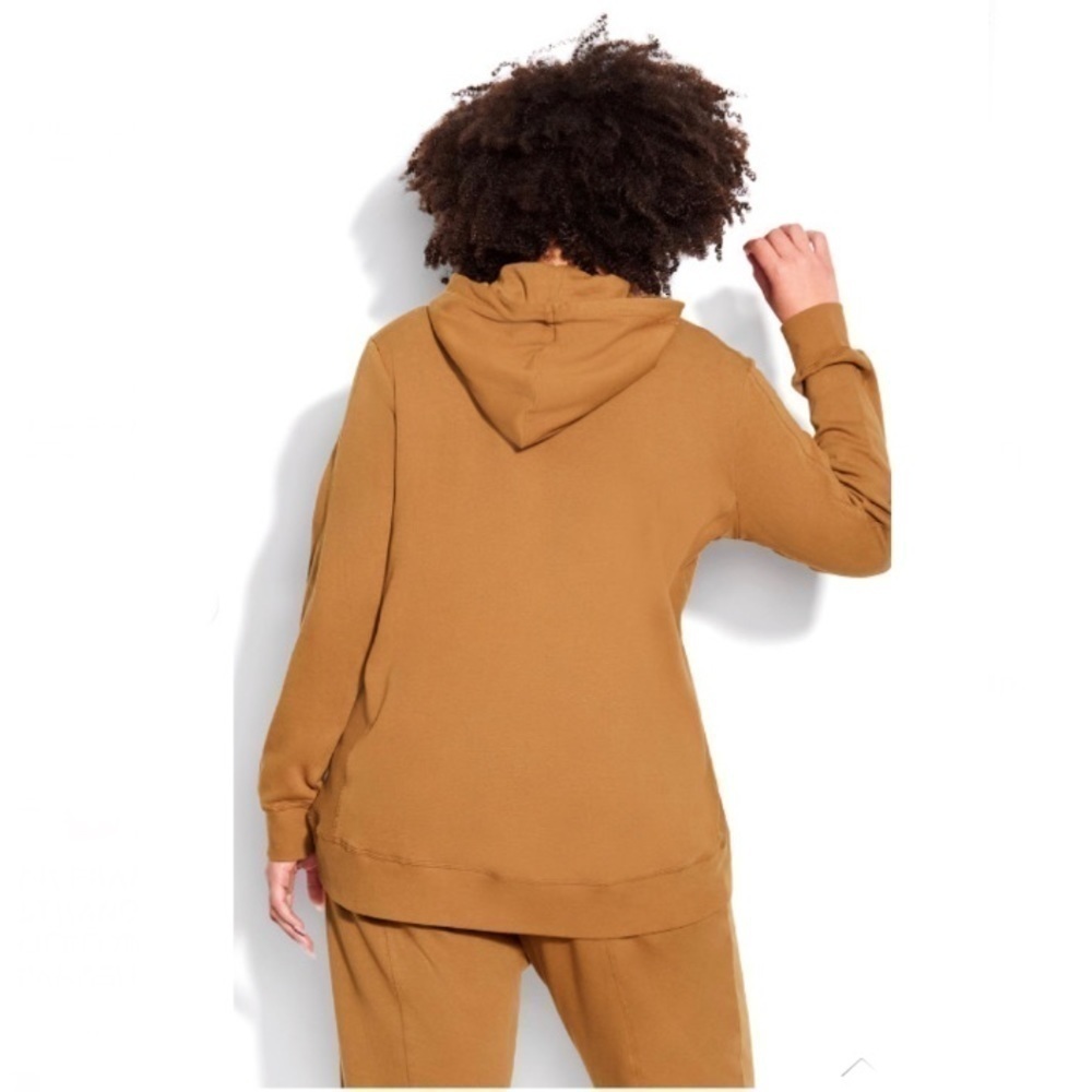 Avenue Women's Plus Size SWEATSHIRT SO COZY - Copper - Picture 2 of 11